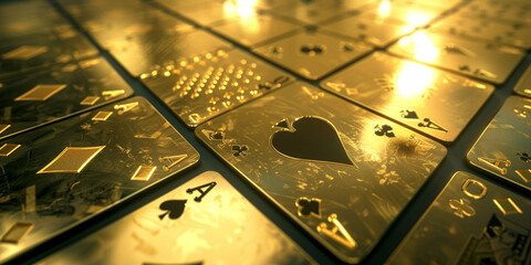 Golden Elegance Luxury Gold Playing Card Design