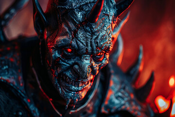 Wall Mural - generated with ai image of terrifying monster demonic creature