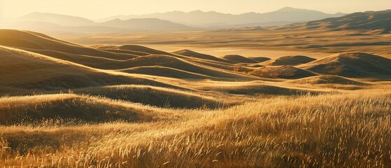 Wall Mural - sunset over the hills