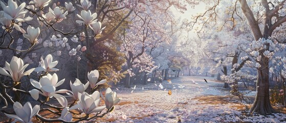 Wall Mural - park in the morning