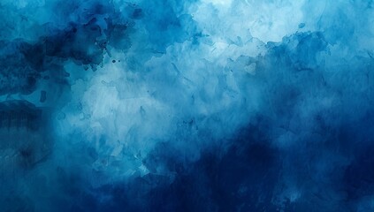 Canvas Print - A vivid abstract background with Dark blue to blue watercolor