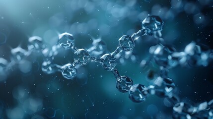 A stylized illustration of a hormone molecule, with a visual emphasis on its chemical structure and the specific atoms involved in binding to its target receptor.