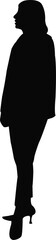 Wall Mural - a woman walking body silhouette vector