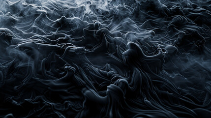 Moody obsidian smoke flows in dark, mysterious waves.