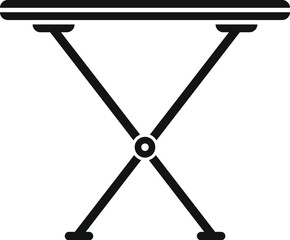 Sticker - Simple vector illustration of a folding ironing board icon in a monochrome design