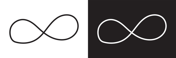 Wall Mural - hand drawn infinity symbol. black infinity icon. eternity, infinite, limitless and forever signs. is