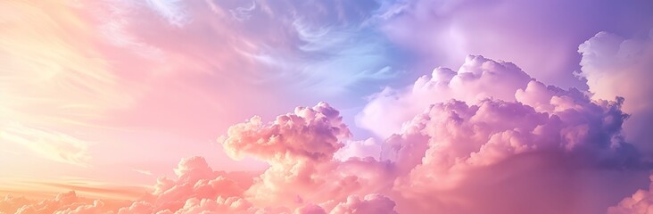 Poster - Beautiful sky with colorful clouds at sunset