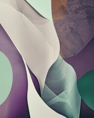 Poster - Elegantly Abstract: Sophisticated Neutral Palette in a Minimalist Design at Art Gallery