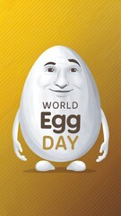 Poster - national egg day, illustration, egg day, national egg day poster, happy national egg day, poster, post, banner, National Egg Day celebration, egg day poster, flat design. cracked Egg
shell, June 3. 