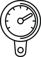 Wall Mural - Black and white line drawing of a pressure gauge, ideal for technical manuals and diagrams