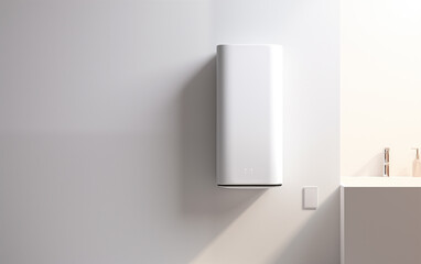 Wall Mural - there is a white wall mounted air purifier on the wall