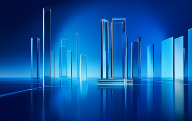 Wall Mural - there are many glass trophies that are standing in a row