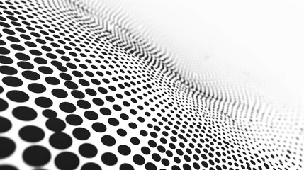 abstract halftone dots pattern in black and white graphic design texture for printer ink testing illustration