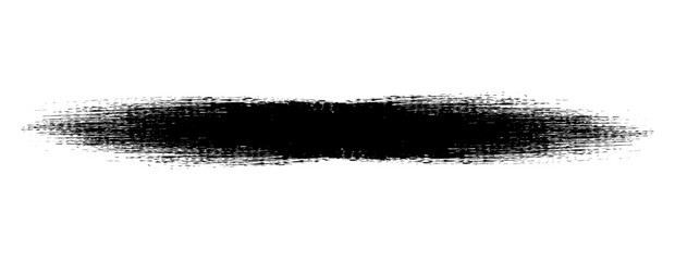 Wall Mural - black brushstroke of acrylic style paint isolated on a transparent background - horizontal black vec