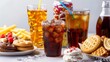 © Jelena - assortment of unhealthy junk food snacks and drinks obesity and diet concept still life