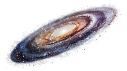 Canvas Print - isolated galaxy on white background cosmic space astronomy astrophysics illustration
