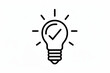 © standret - Light bulb icon with checkmark symbol for quick tips and ideas