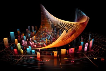 Poster - a sphere with a clock inside of it, A 3D visualization of a mathematical equation, transforming its abstract concepts into a visual spectacle