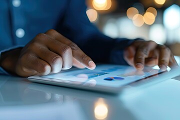 Aufkleber - a man in a suit using a laptop computer, Business consultants analyzing financial reports