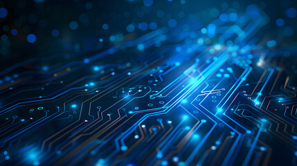 digital electric tech circuit background. generative ai.