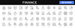 © warmworld - Finance and Money thin line icons set. Finance editable stroke icons. Money, Finance, Payment, Business, Profit, Investment, Bank icon. Vector