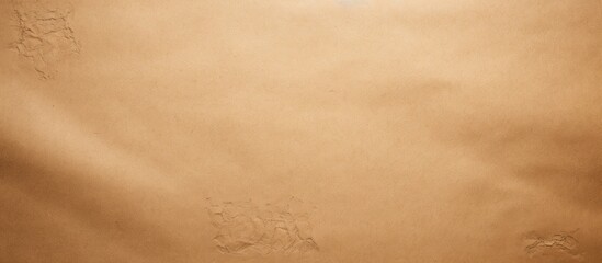 Poster - Aesthetic creative design featuring a unique copy space image of a horizontally placed soft natural paper with a light brown kraft paper texture