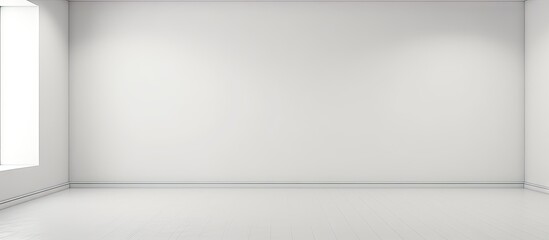 Poster - A white empty image on a light wall providing space for lettering design advertising fonts logos inscriptions or layouts. with copy space image. Place for adding text or design