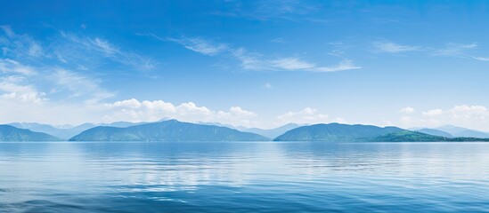 Poster - A beautiful copy space image captures the picturesque Lake Towada in Aomori Prefecture