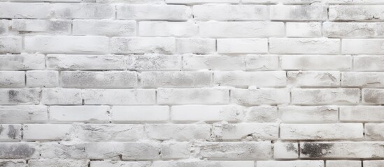 Poster - A white brick wall serves as a suitable texture or background for an image with empty spaces for additional content