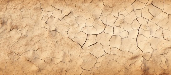 Wall Mural - cracked dry land without any water in an abstract background with copy space image