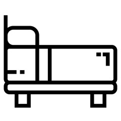 Canvas Print - Bed Icon