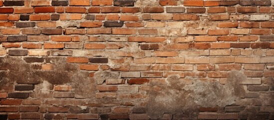 Wall Mural - a brick wall provides a textured and captivating background for your copy space image
