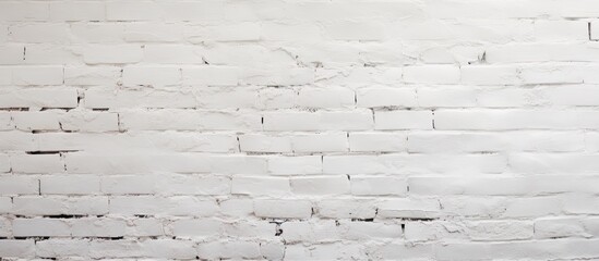 Wall Mural - A white brick wall serves as the background for the copy space image