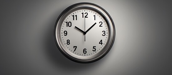 Aufkleber - Gray background with copy space image featuring an isolated clock