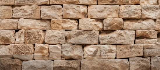 Aufkleber - A textured wall made of Maltese stone suitable for use as a background in images requiring copy space