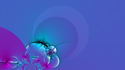 Wall Mural - purple and turquoise blue design with curves