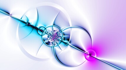 Wall Mural - turquoise and purple circular design on a white background