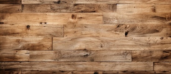 Wall Mural - a close up top view of a wooden plank and chipboard background with an ample amount of timber planks