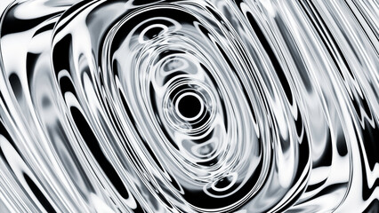 Wall Mural - circular spreading rings of viscous substance. design. liquid substance with metallic glow.