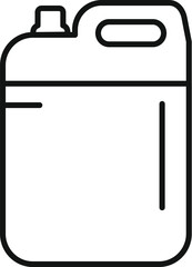 Poster - Vector outline illustration of a standard plastic gallon, perfect for icons or instructional material