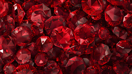 Seamless red ruby background. Generative AI.