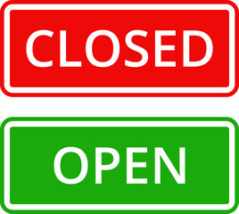 Wall Mural - Open and closed sign vector