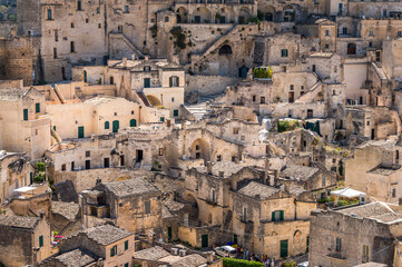 Wall Mural - View of Matera at night, Puglia, Italy