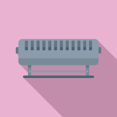 Sticker - Simple and modern flat design vector of a household radiator heater on a pink background