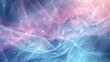 © javier - Abstract wallpaper with blue and pink ribbons sparkles and frosted glass effect backdrop