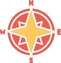 Sticker - compass and cross