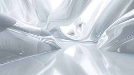 Wall Mural - white futuristic background. Generative AI.