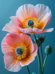 Sticker - orange and yellow dahlia