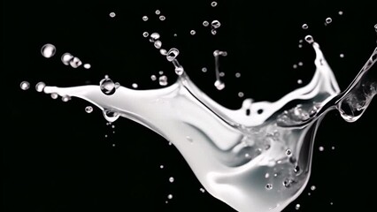 Leinwandbilder - A splash of water in the air with many small droplets