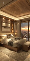 Canvas Print - The interior of a luxury hotel room